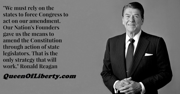 Reagan was in favor of having a convention of states using Article V of the&nbsp;Constitution