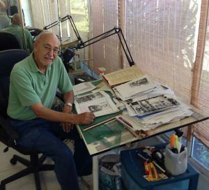 Jack Levin working on his new book 10616264_10152665169683832_4473645486446333156_n