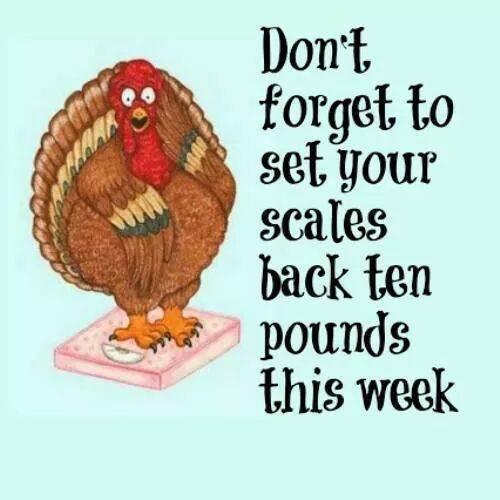 Don’t Forget To Turn Your Scale Back – ;-) Happy&nbsp;Thanksgiving!